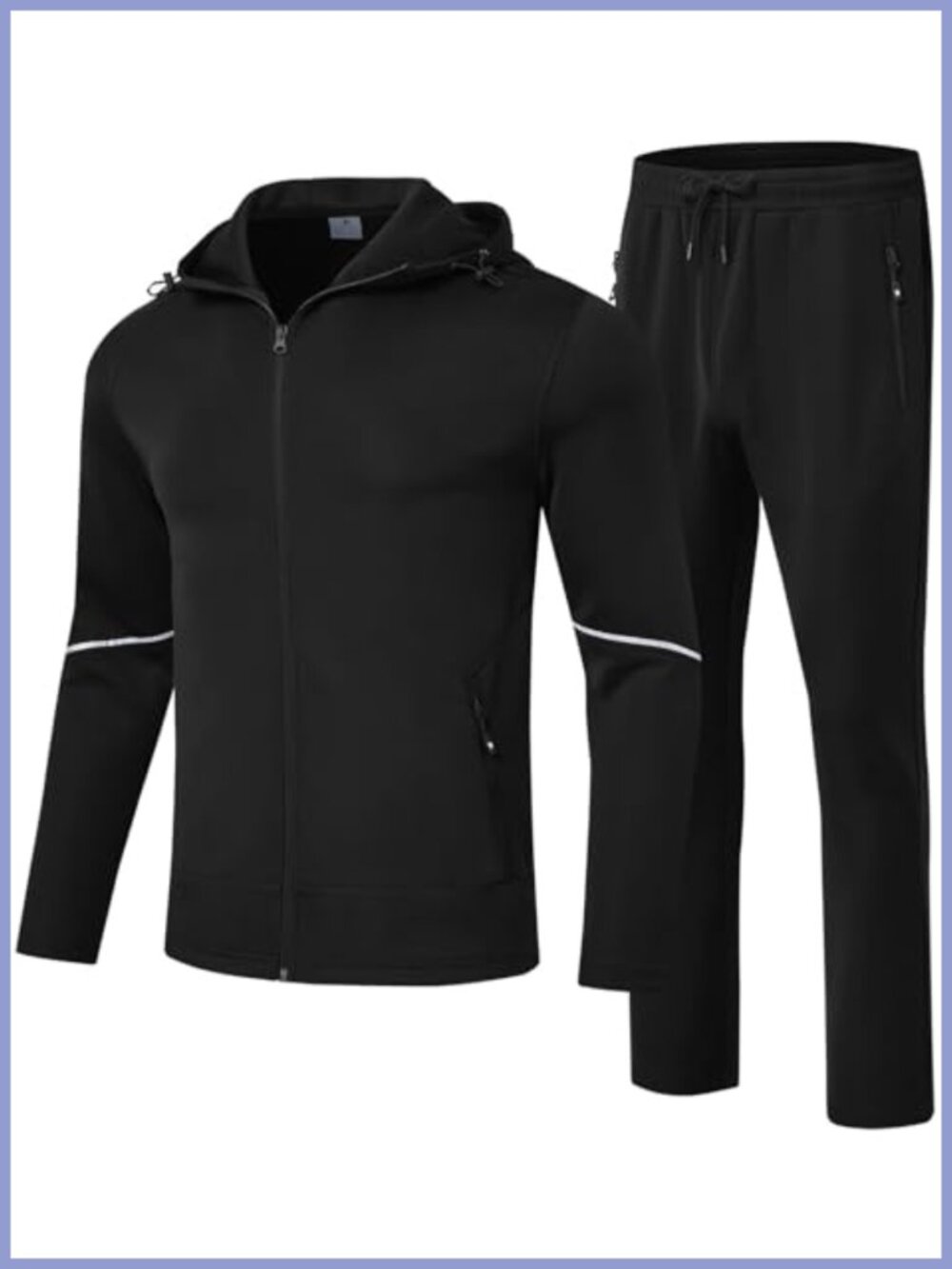 Men's 2 Piece Track Suit Set Hooded Zip Sweatsuit Athletic Fit
